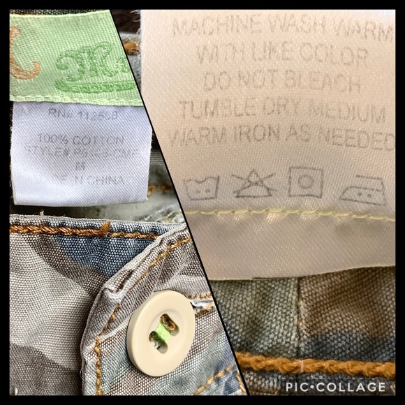 ❌SOLD❌MISS ME-Camouflage Cropped Cargo Jeans-M - Picture 6 of 7